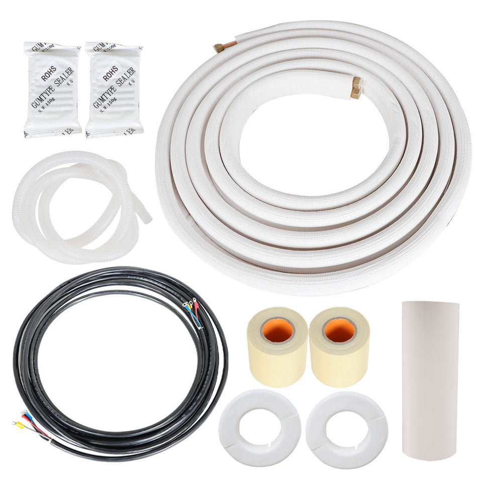 25Ft Install Kit For Mini Split Heat Pump Systems 3/8"-5/8" Dia. Connection Pipe