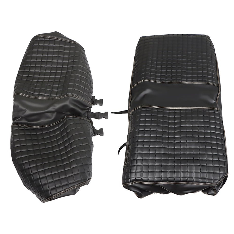 Fits For Club Car Precedent Black Golf Carts Front Seat Cover Kit (No Staple)