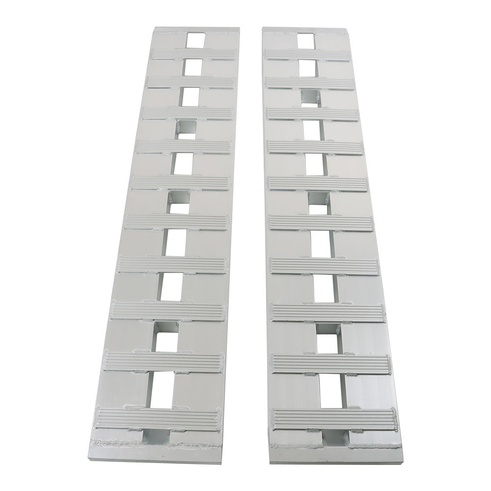 Labwork 60''x12'' 6500Lbs 1 Pair Aluminum Ramps Car Trailer Truck Ramps Hook End