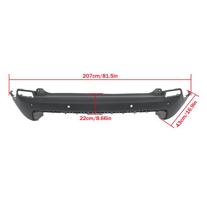 Labwork Rear Bumper Cover Fascia For 2019-2023 Jeep Cherokee W/ Park 68408009AB