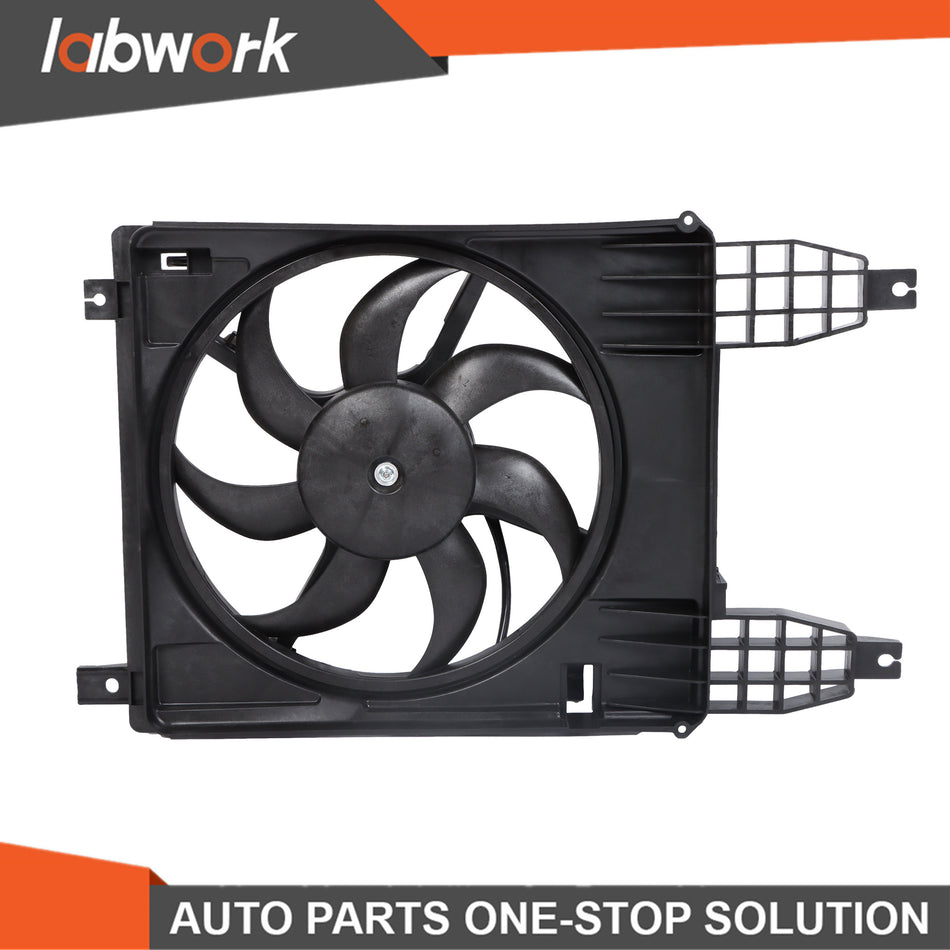 Labwork Radiator Cooling Fan w/ Shroud Assembly 2009-11 For Chevrolet Aveo Aveo5