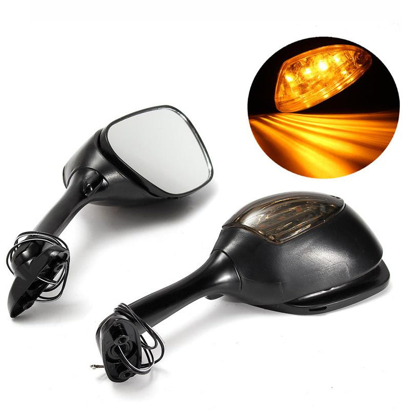 Rearview Mirrors w/ Turn Signal Fit For Suzuki GSXR 1000 GSXR600 GSX-R 750 NEW