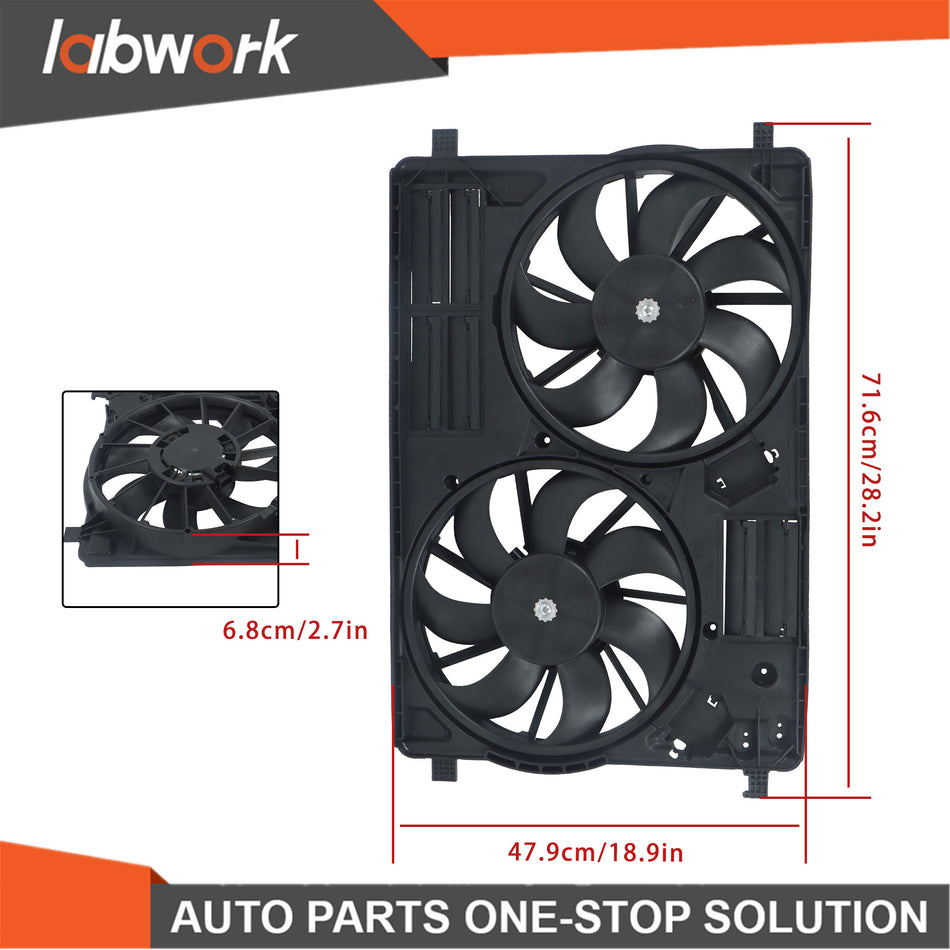 Labwork Radiator Cooling Fan Assembly 2017-18 For Ford Escape For Lincoln MKC
