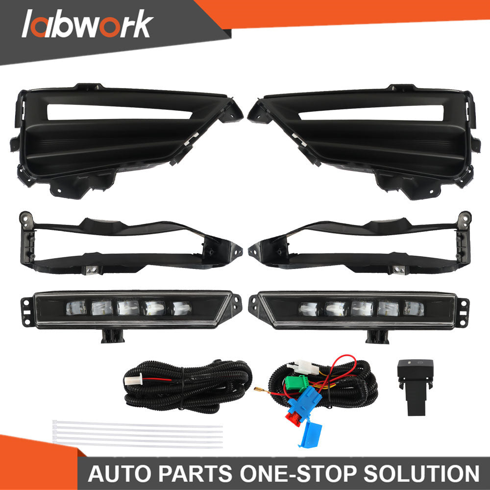 LED Fog Light Kit For 2020-2022 Honda CR-V - Left+Right, Wiring Harness, Switch
