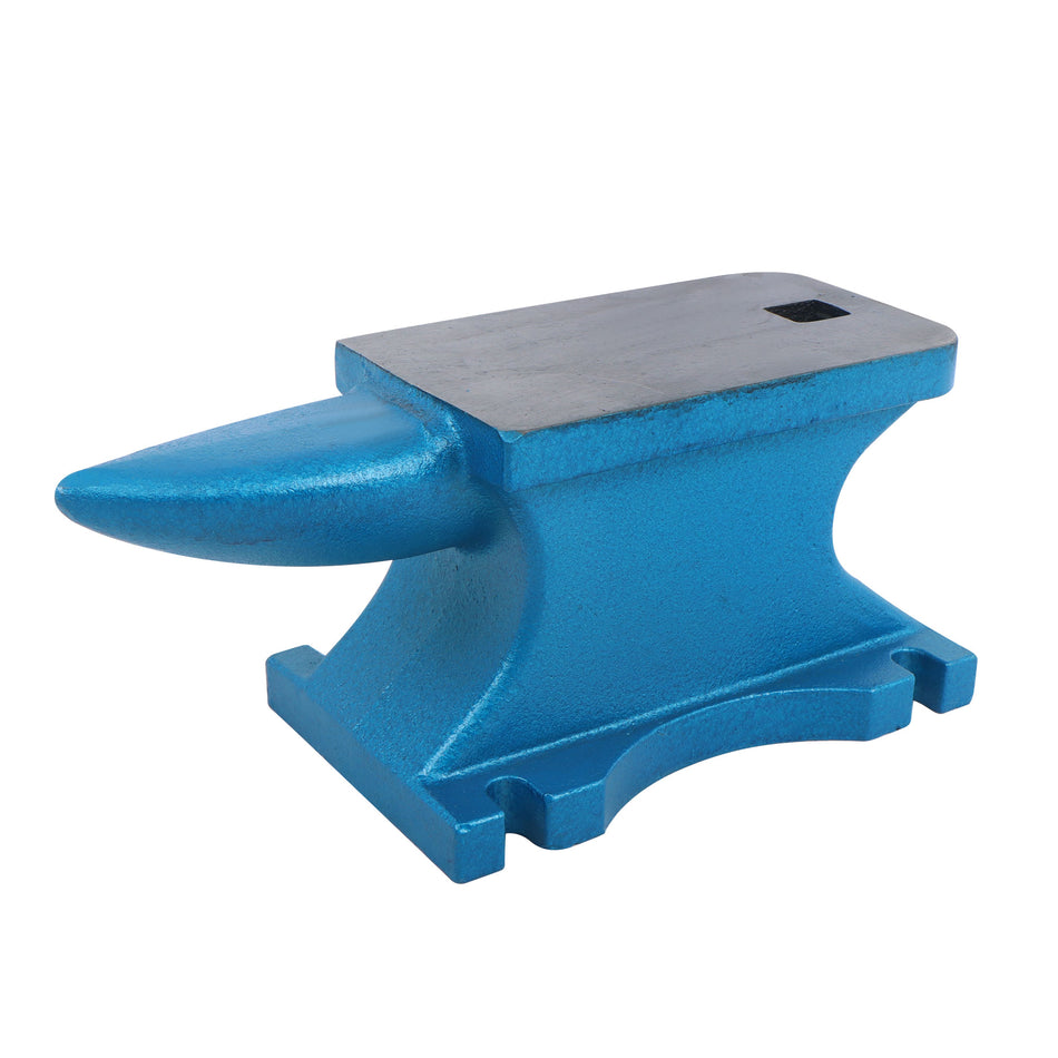 44LB Single Horn Cast Iron Anvil for Blacksmithing Hard Hole Forge Tool