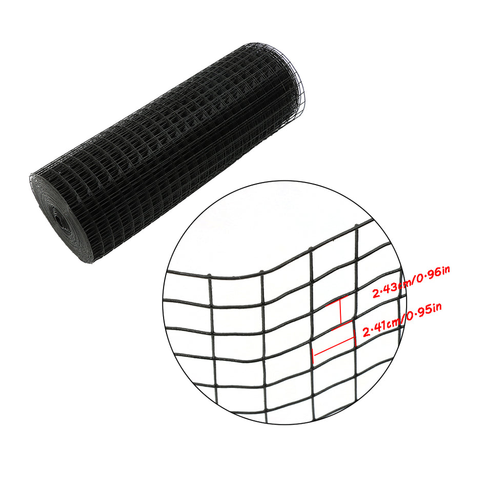 24"x50' Chicken Rabbit Mesh 1"x1" Electric Welding Net With Glove & Plier 1 Roll
