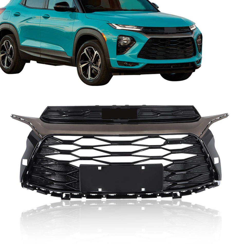 Labwork Front Upper Bumper Grill Grille For 2021 2022 2023 Chevy Trailblazer