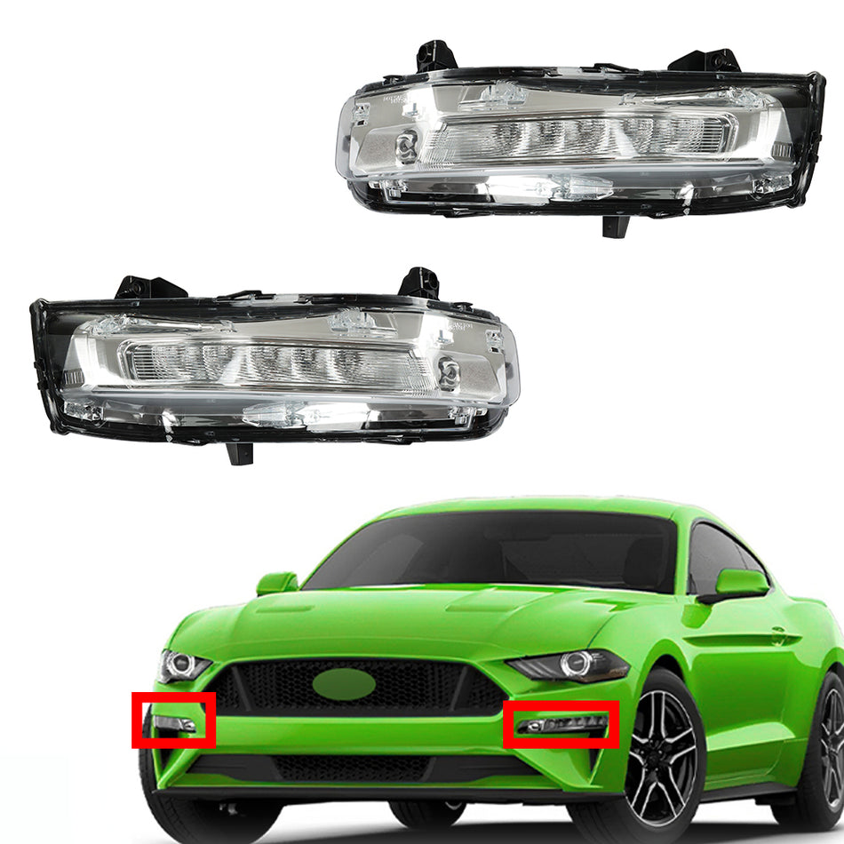 Labwork Fog Lights Turn Signal Lamps For 2018-2020 Ford Mustang Left&Right LED