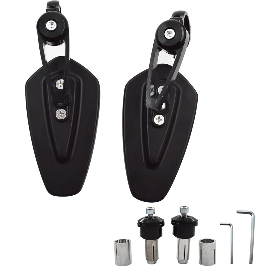 Motorcycle 7/8" Handle Bar End Rearview Side Mirrors For Yamaha Honda Universal