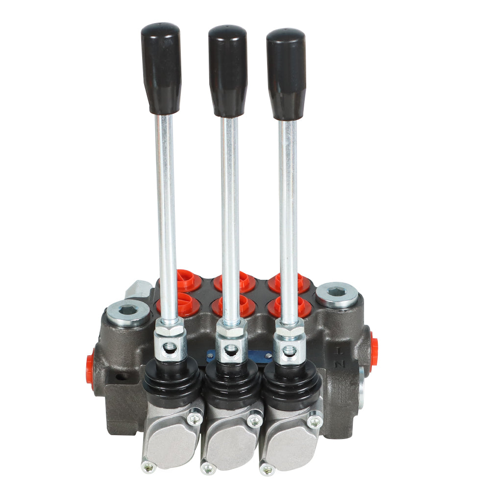 3 Spool P40 Hydraulic Directional Valve, manually operated, BSPP Inter ...