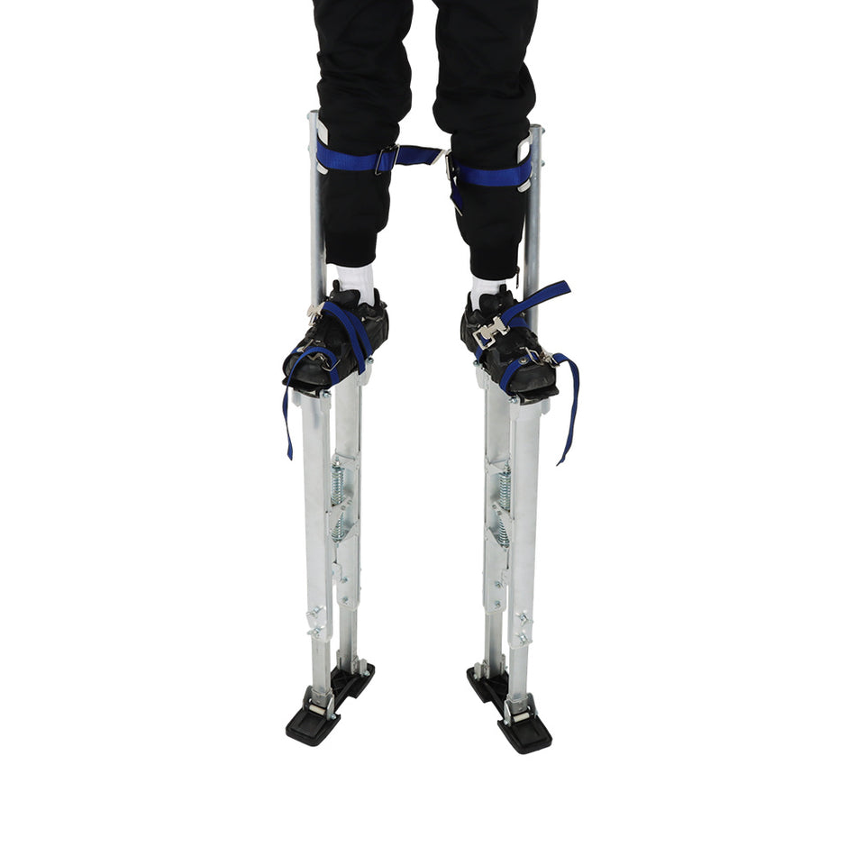 36"-48" Aluminum Drywall Stilt Tool For Drywall, Wallpaper, Painting Tool Silver