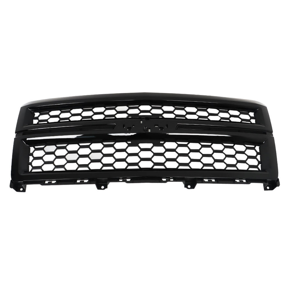 Labwork Front Upper Grille For Chevrolet Silverado 1500 2014-2015 Gloss Black
