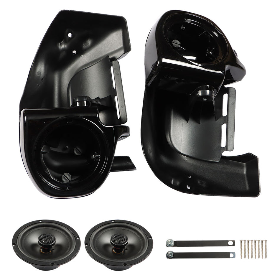 Lower Vented Leg Fairing+6.5" Speakers For Touring Street Glide Ultra 1983-2013