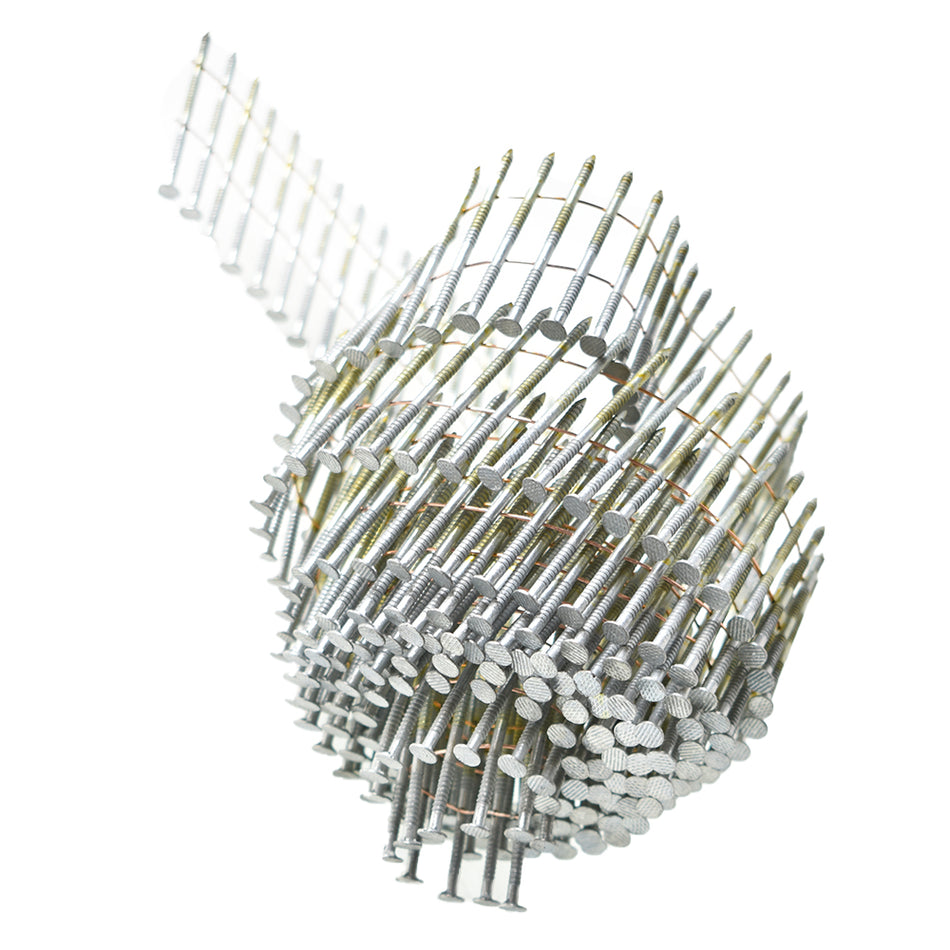 3600 Pack 2" x 0.092" Siding Nails 15 Degree Collated Wire Coil Full Round Head