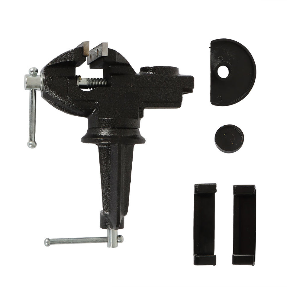 Black  360° Swivel Base Bench Clamp Home 70mm Universal Table Vise