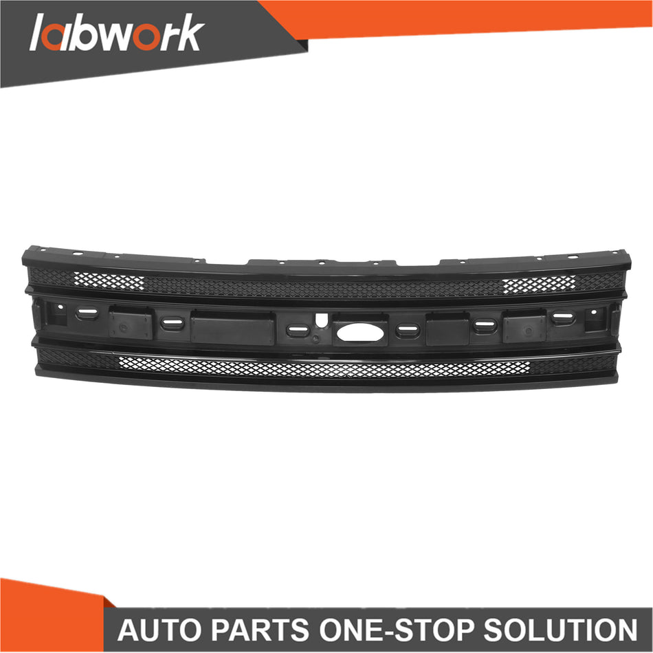 Labwork Front Upper Grille Grill Assembly Gloss Black For Ford Flex 2013-2019