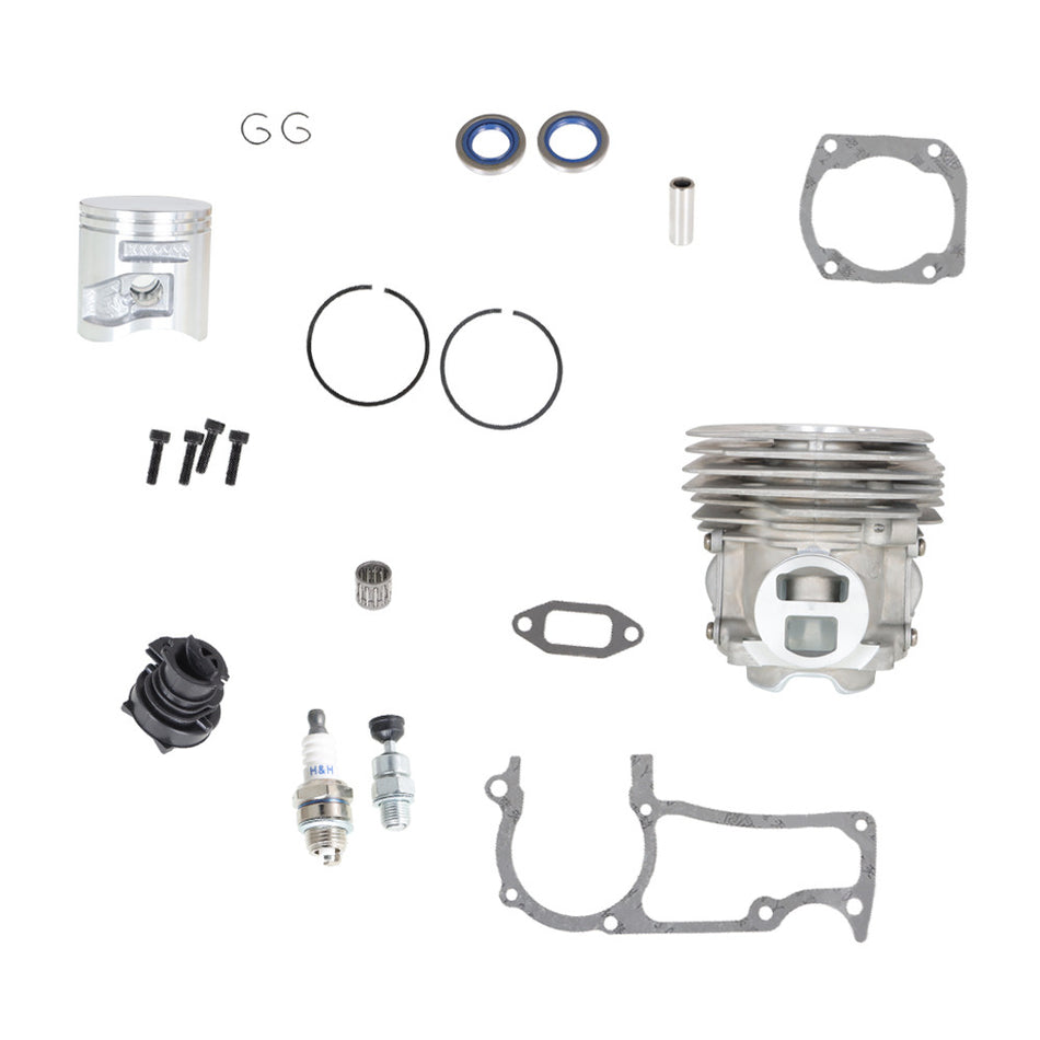 New 50MM Cylinder Piston Gasket Kit For 365 372XP X-Torq Husqvarna Chainsaw