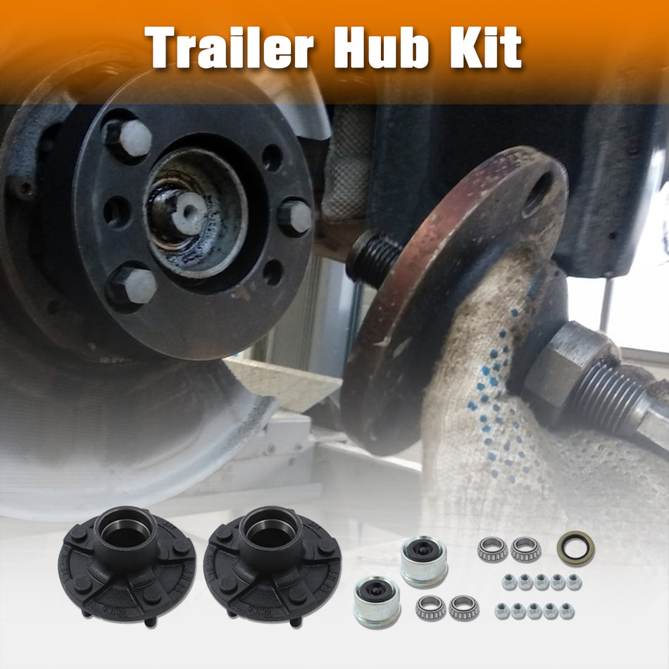 Labwork 5 on 4.5" For 2000 lbs Axle 1-1/16" bearings 2 Trailer Idler Hub Kits
