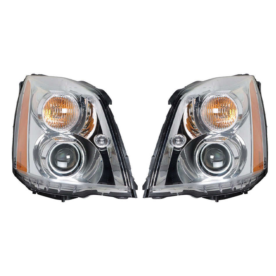 Labwork Right+Left Headlight For 2008-11 Cadillac DTS HID/Xenon Assembly Chrome