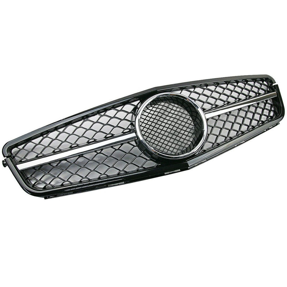 Labwork Front Grille For Mercedes Benz C63 C-Class W204 2008-2013 Chrome Black