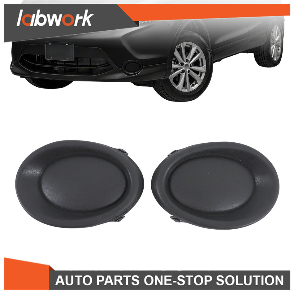 Labwork  Front Fog Light Lamp Covers Bezels Fit For 2017-2019 Nissan Rogue Sport