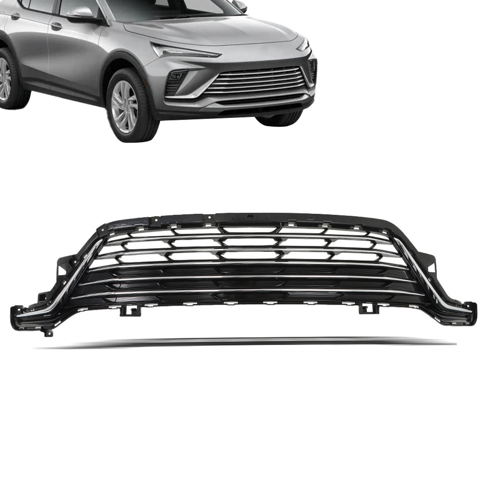 Labwork Front Upper Grille Black Chrome Trim For 2024+ Buick Envista Plastic