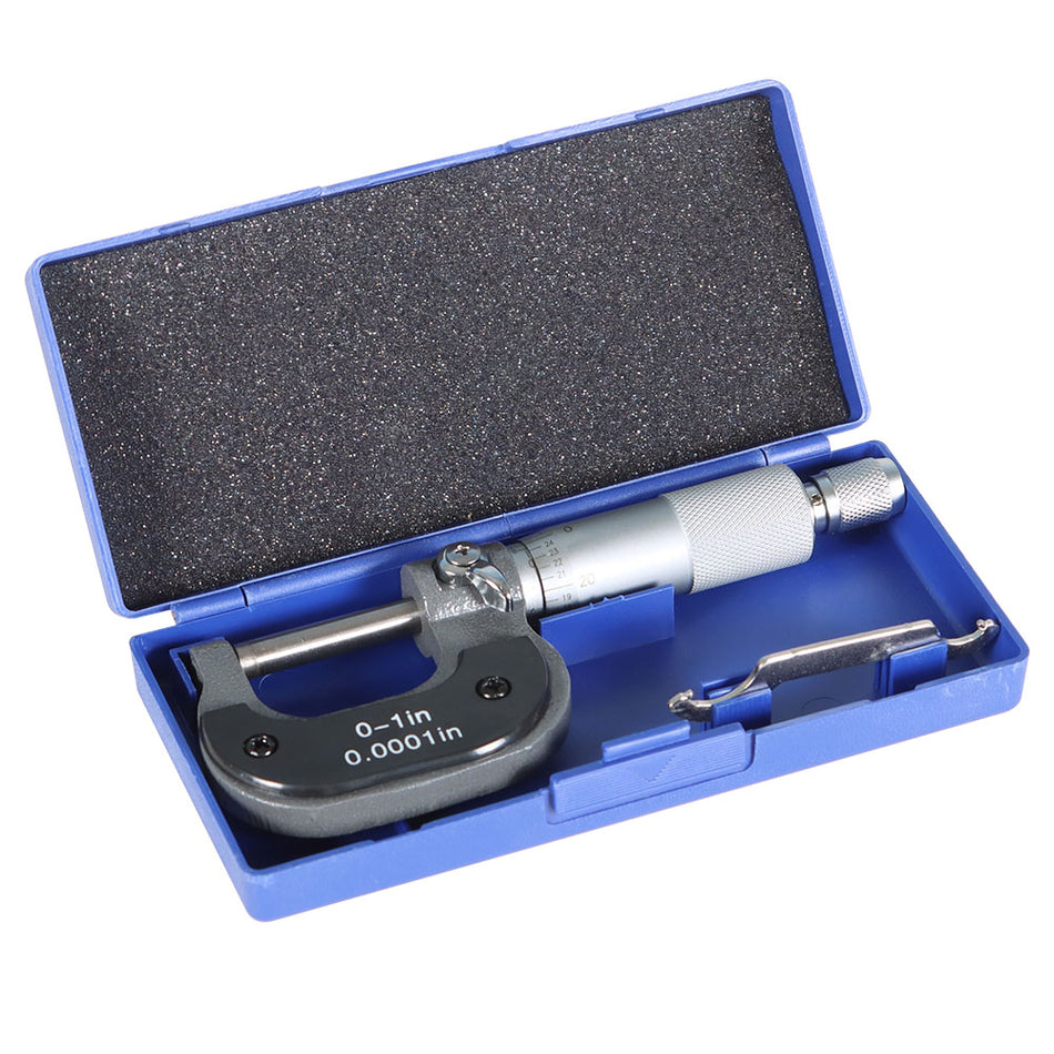 High Precision Outside Micrometer 0 - 1"/0.0001" Carbide Blade Machinist Tool