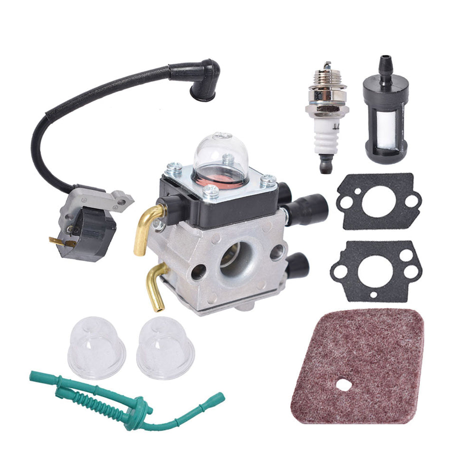 Carburetor Kit Fit For FS45 FS55 FS38 FS46 FS55R KM55 With Ignition Coil