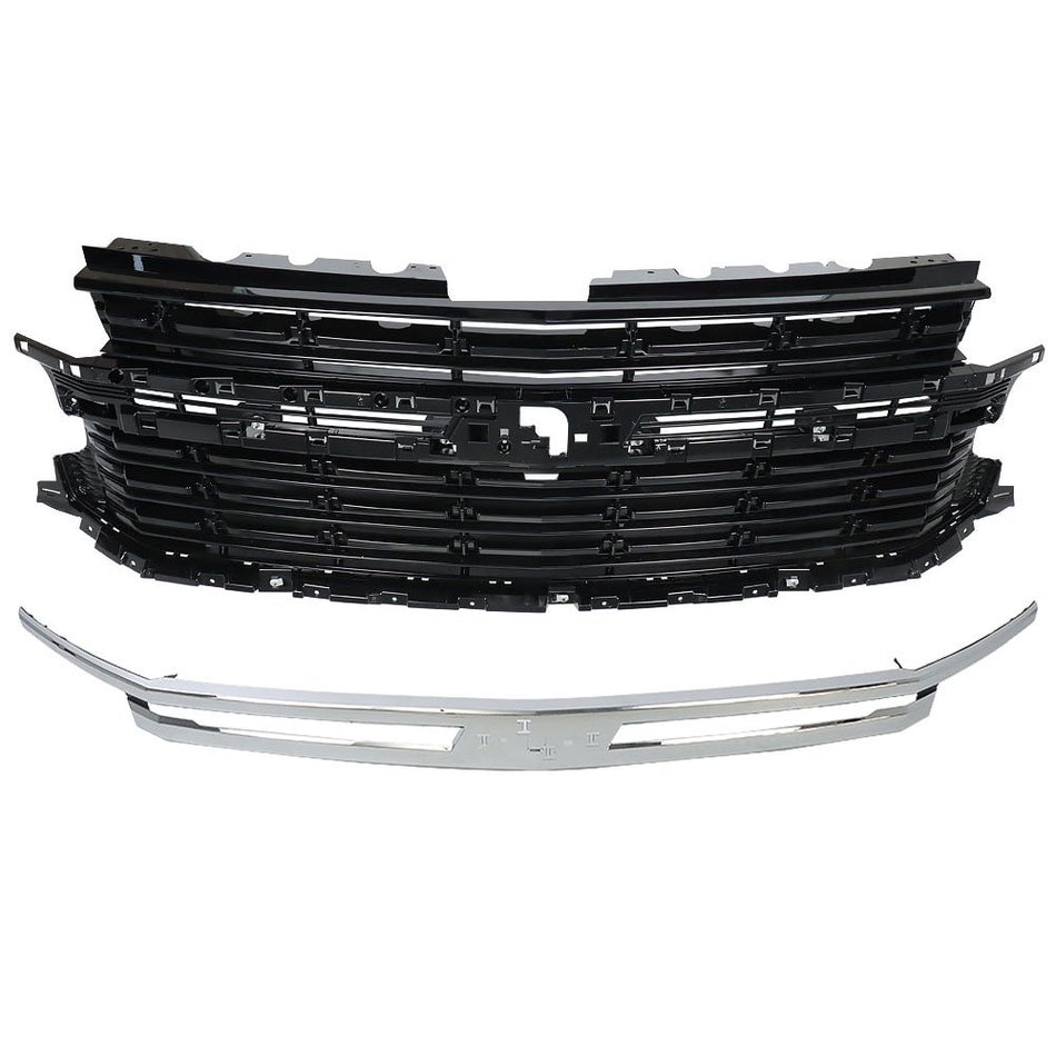 Labwork Front Grille Bright Chrome For Chevrolet Tahoe/Suburban LS, LT 2021 2022