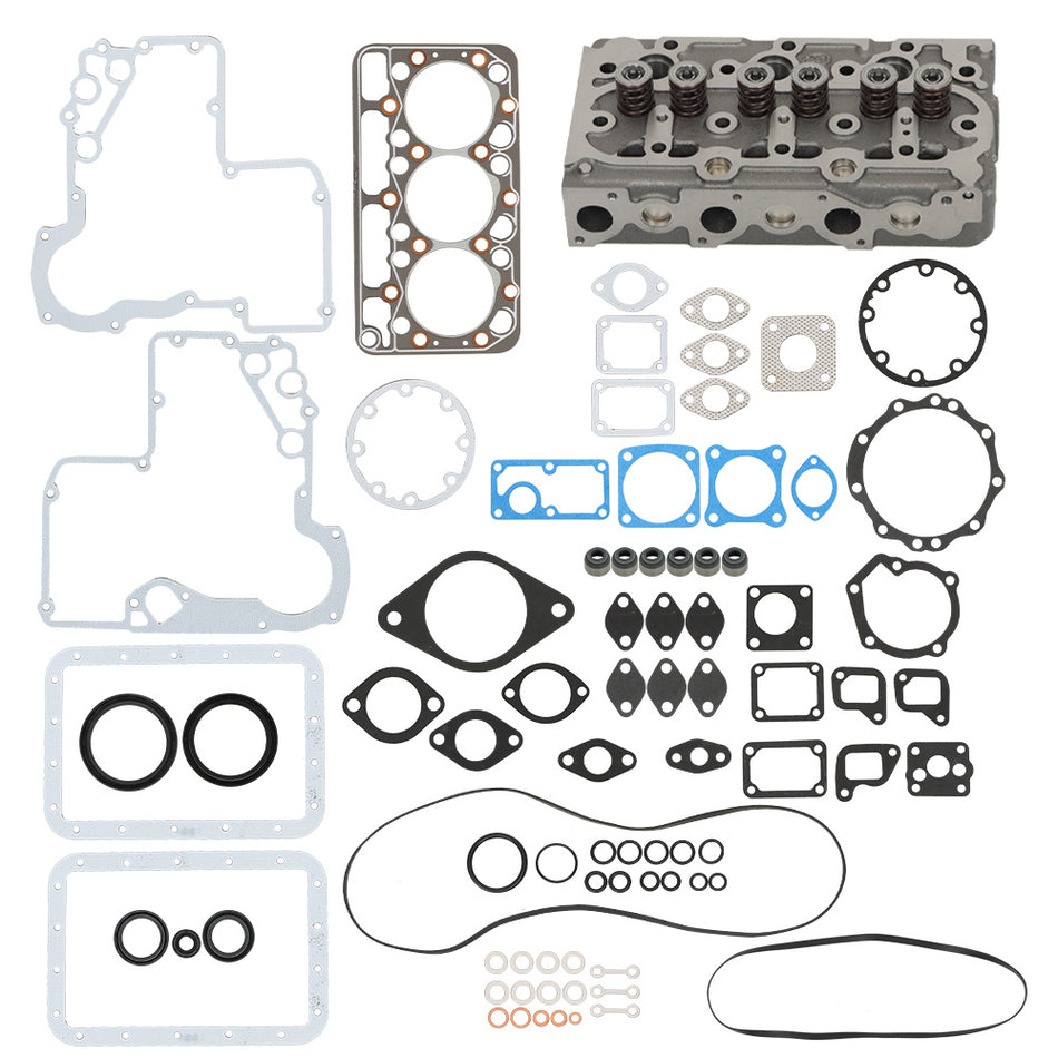 Complete Cylinder Head Assy with Valves & Springs For Kubota D850 D950 Engine