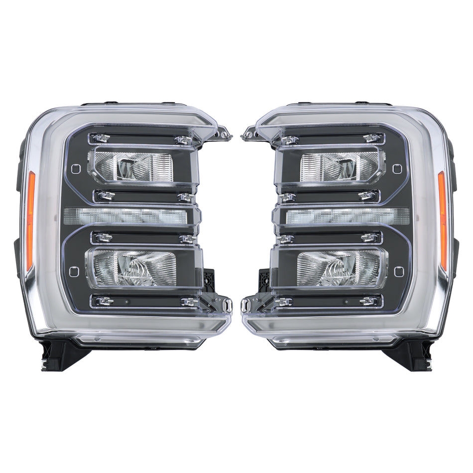 Headlights Assembly Replacement for F250 F350 2023 2024 Housing Black Lamp Set Driver and Passenger Side PC3Z13008L PC3Z13008C PC3Z13008M PC3Z13008E