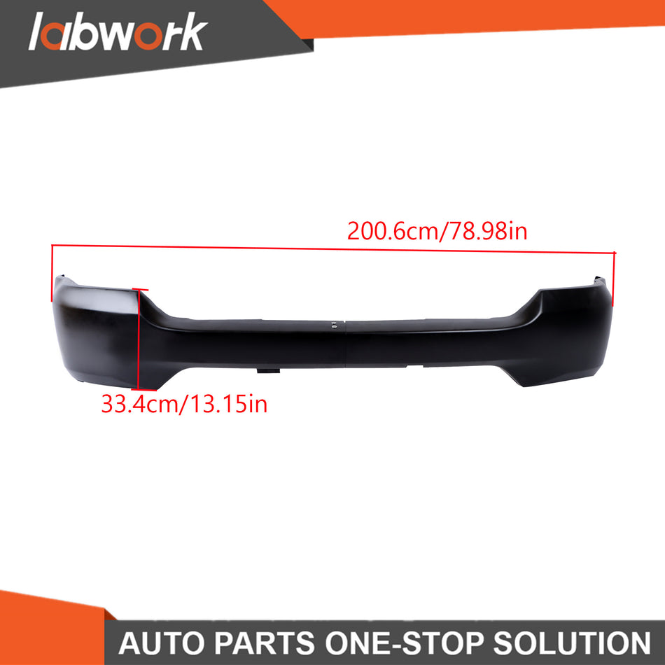 Labwork Front Bumper Steel For Chevrolet Silverado 1500 2016-18 Black W/o Holes
