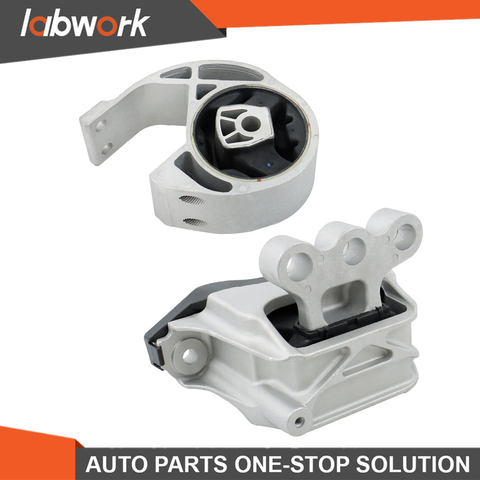 Labwork 2x Rear Left Trans Mount&Right Engine Mount For GMC Acadia 17-21 3.6L AT