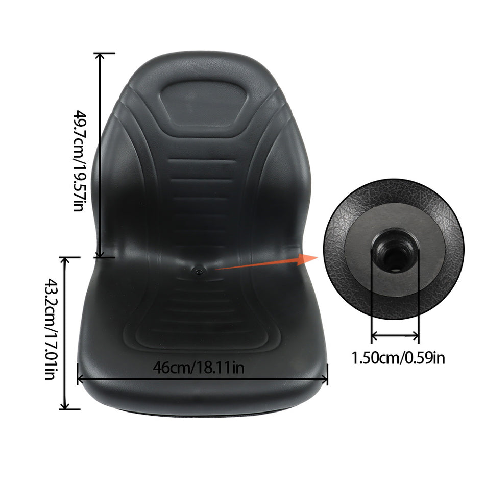 Black Skid Steer Bucket Seat For John Deere 240 250 315 328D 332 7775