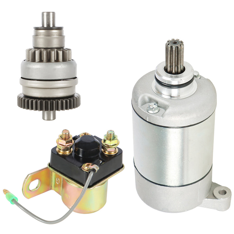 For Polaris Sportsman 500 1996-2002 ATV NEW Starter Drive & Relay Solenoid