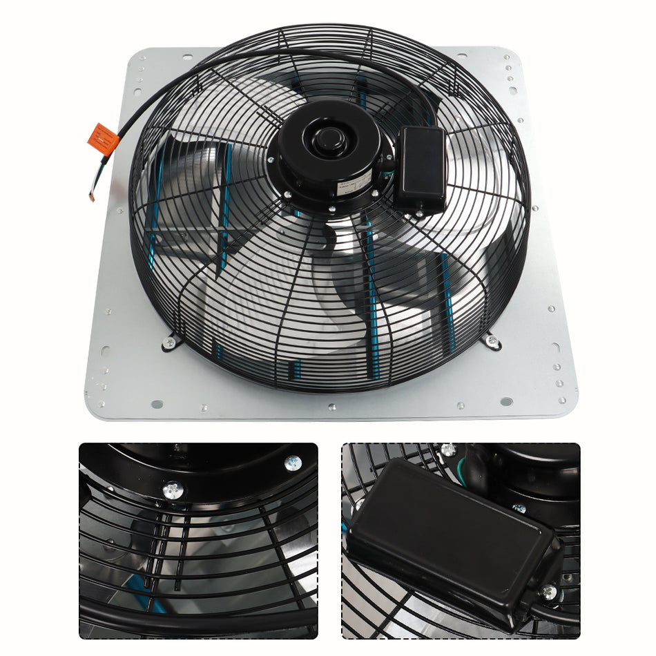 20" Shutter Exhaust Fan Aluminum High Speed Wall Mounted Garage Greenhouse New