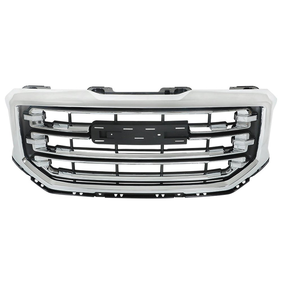 Labwork Front Upper Grille 23496236 Black+Chrome For GMC Sierra 1500 2016-2019