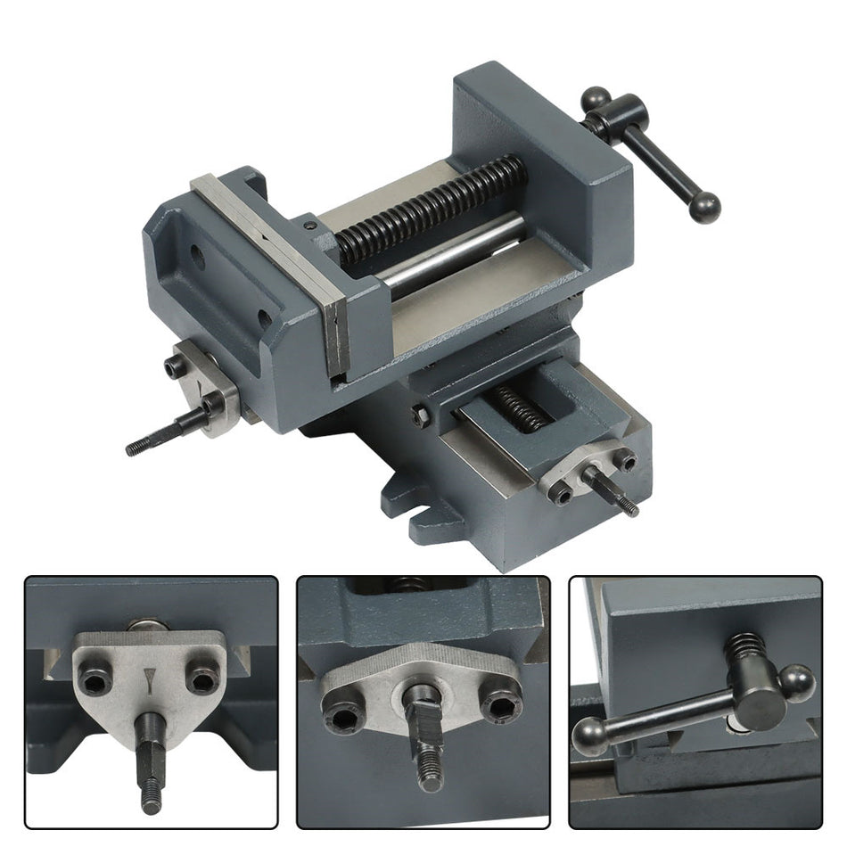 New Cross Slide Drill Press Vise, 4?? Jaw Opening, 1-3/8?? Jaw Depth CS4 4"