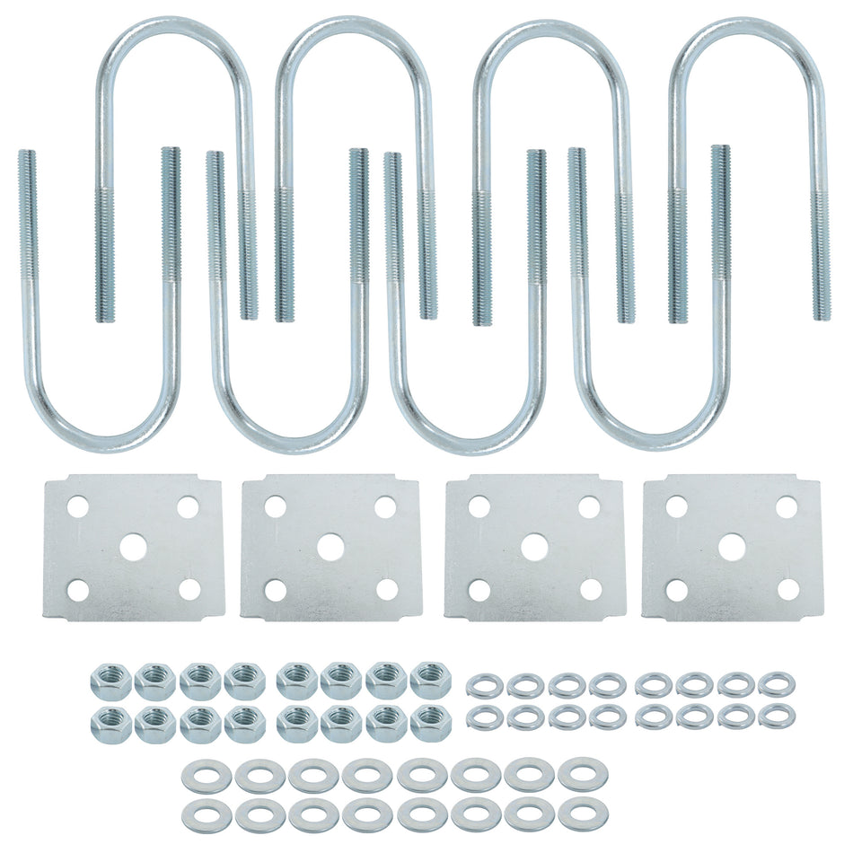 Labwork Trailer U Bolt Kit For 3500 lb Trailer 2-3/8" Round Axle 1/2" Diameter