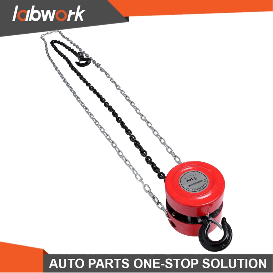 Labwork 2200 LBS Capacity 7 FT Lift Chain Hoist G80Mn Chain Manual Hoist Steel