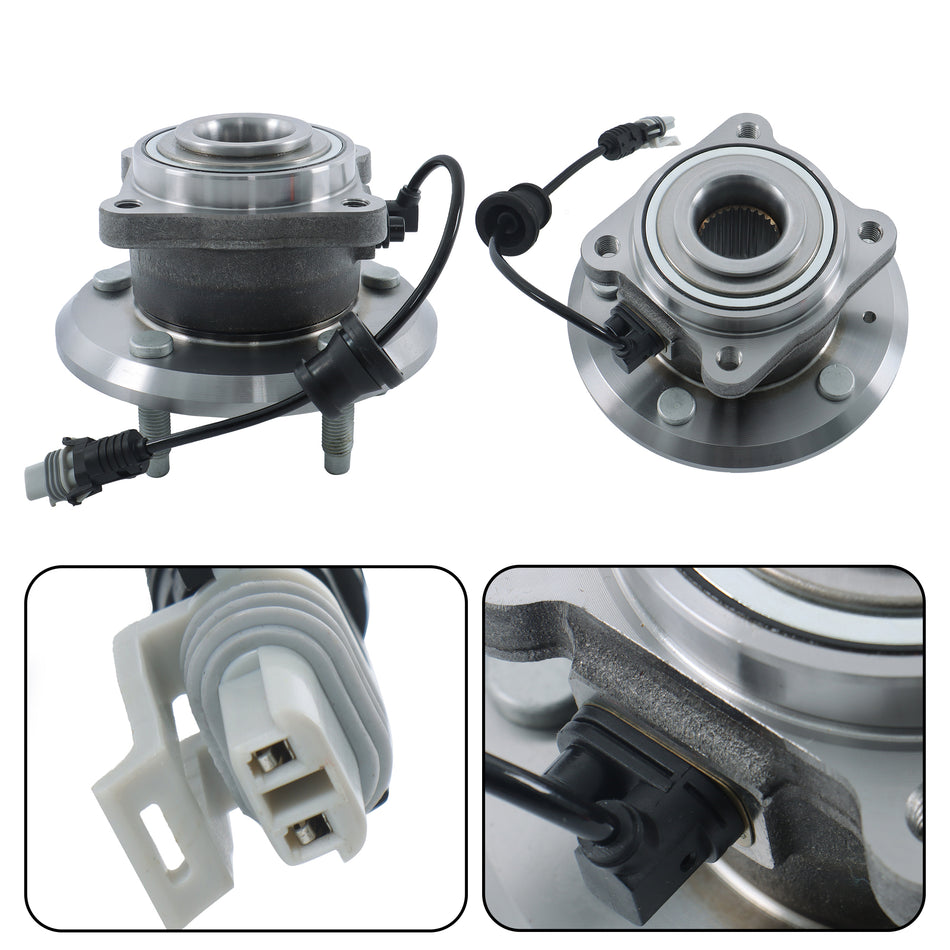 Labwork Rear Wheel Bearing Hub Assembly w/ ABS Pair For Chevy Equinox Saturn Vue