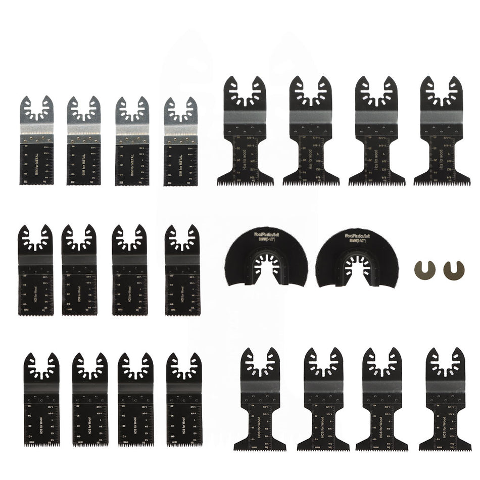 24 Pieces Universal Wood Metal Oscillating Multi Tool Quick Release Saw Blades