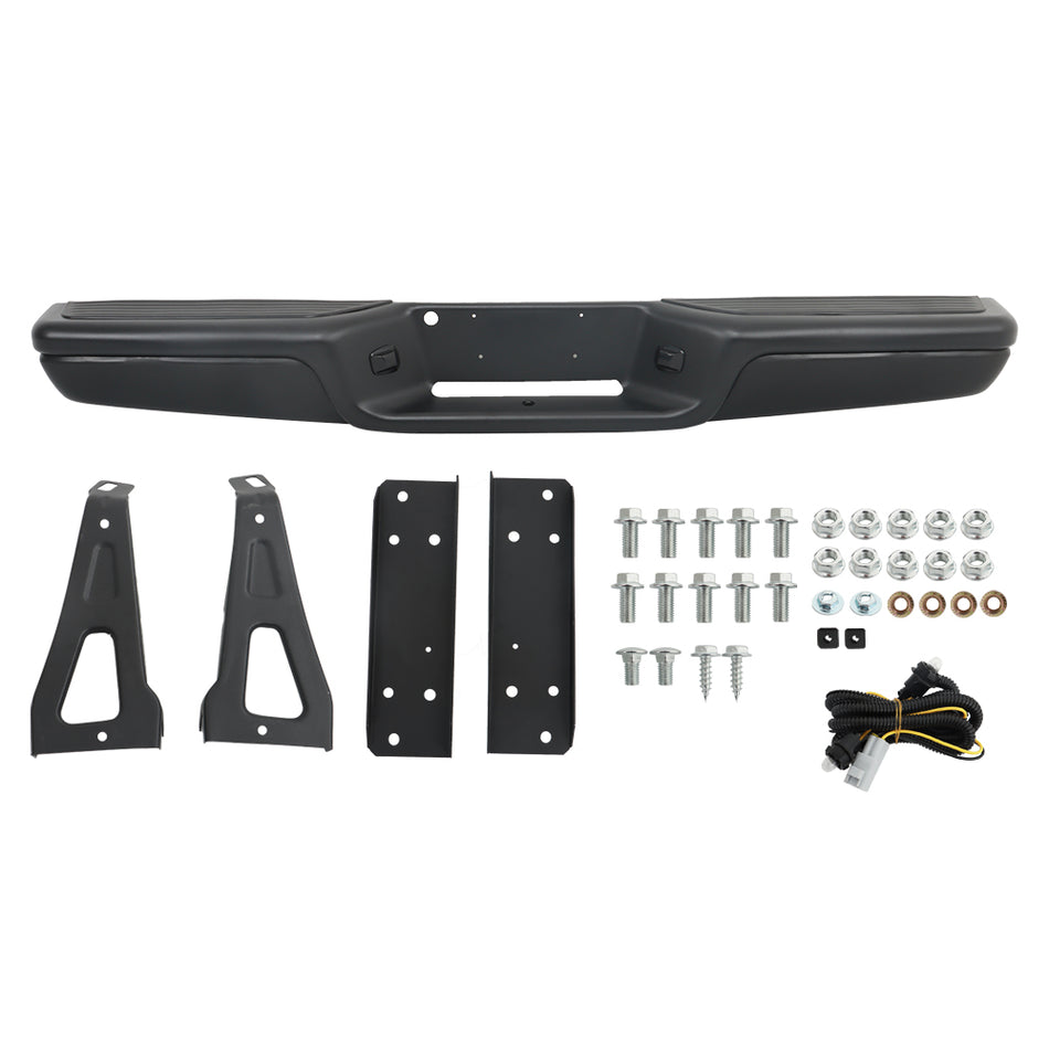 Labwork Rear Step Bumper Assembly For Dodge Dakota 1997 98-2004 Black W/ Bracket