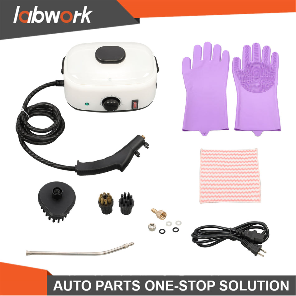 Labwork Commercial Steam Cleaner 2500W/110V-Garage Floor & Machinery Use White