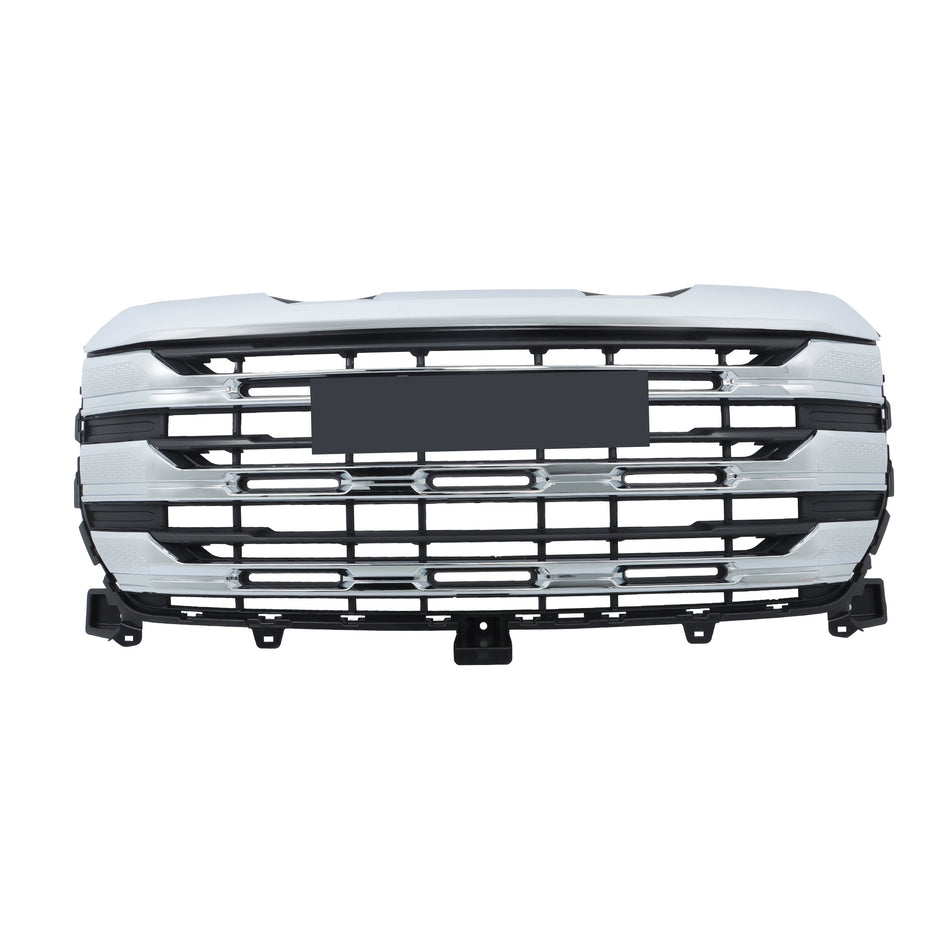 Labwork Front Upper Bumper Grille Chrome Plastic For 22-2024 GMC Sierra 1500 SLE