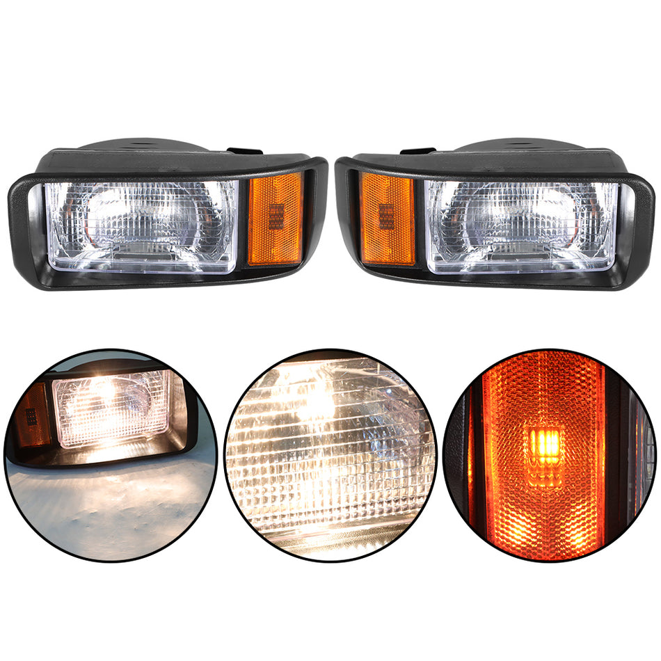For Club Car DS Factory Size Driver/Passenger Headlights #101988001/101988002