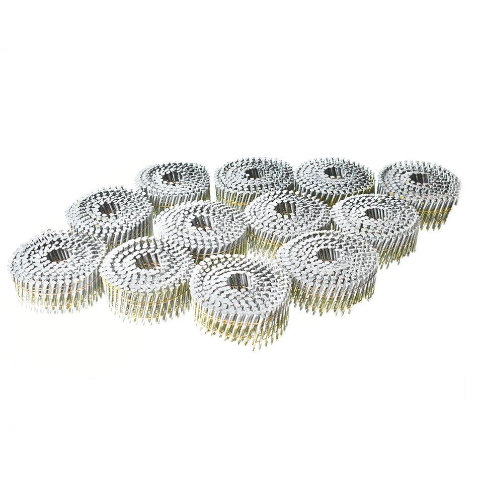 3600 Pack 2" x 0.092" Siding Nails 15 Degree Collated Wire Coil Full Round Head