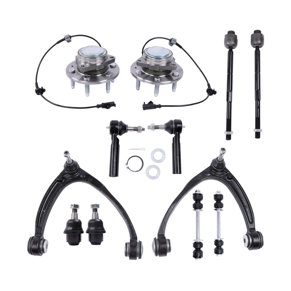 Labwork Front Wheel Bearing Hubs Control Arms Suspension Kit For Chevrolet Tahoe