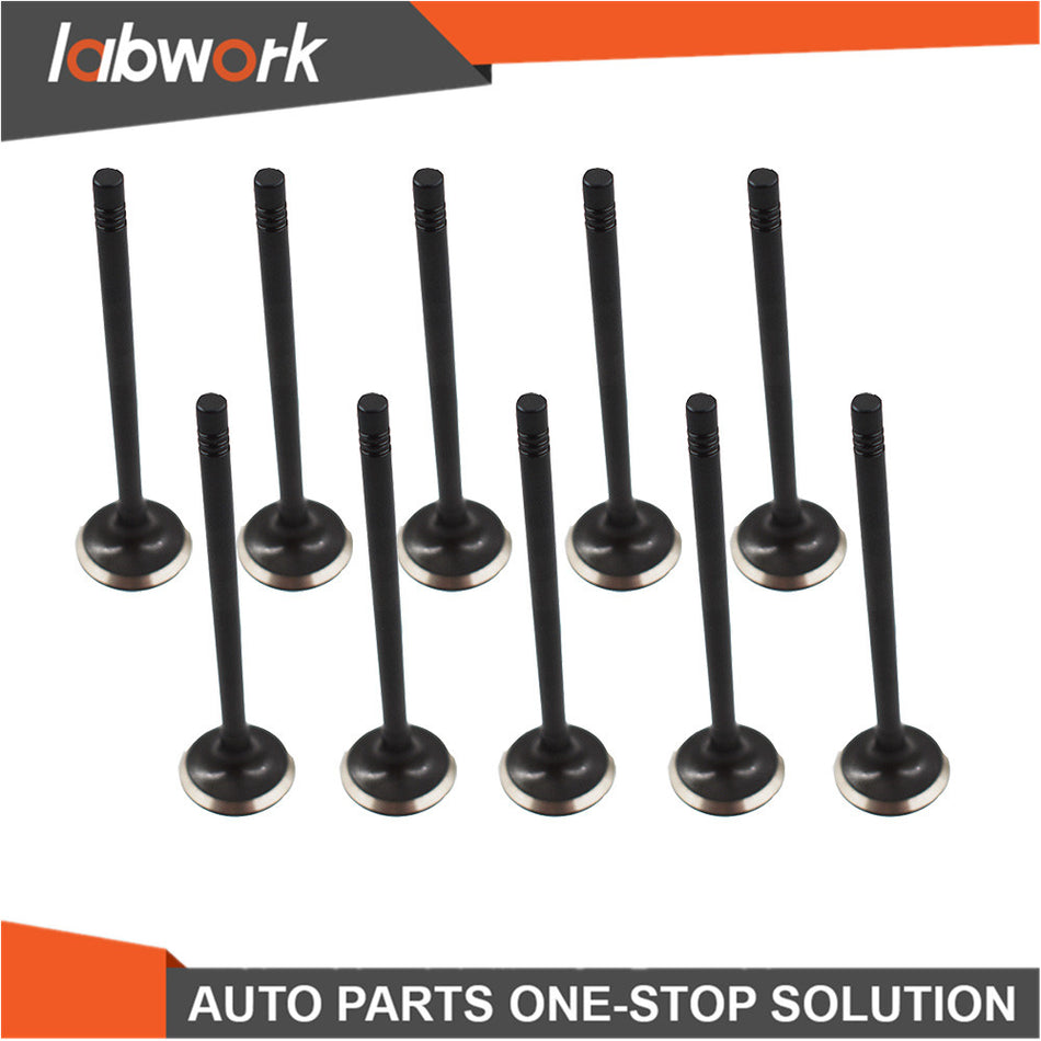 Labwork 10PCS Exhuast Valve 6mm Stem For Volvo C30/70 S40/60/70/80 V50/70 XC70