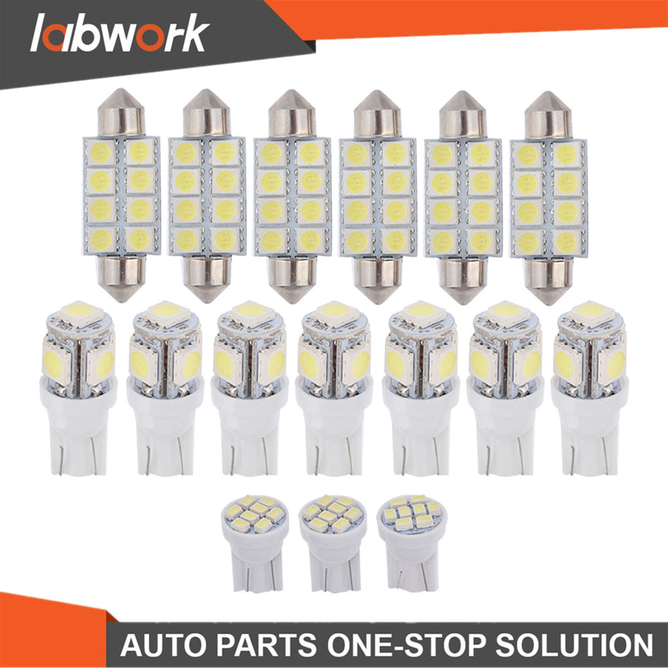 Labwork Dome Light For 2004-2012 Ford F150 Interior White LED Package Kit 16PCS